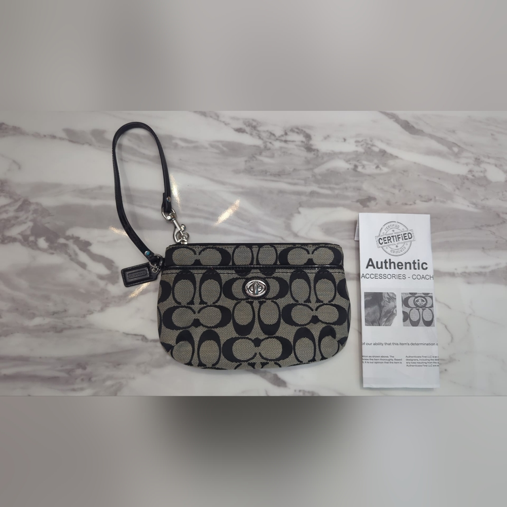 Coach Monogram Wristlet with Certificate of Authenticity
